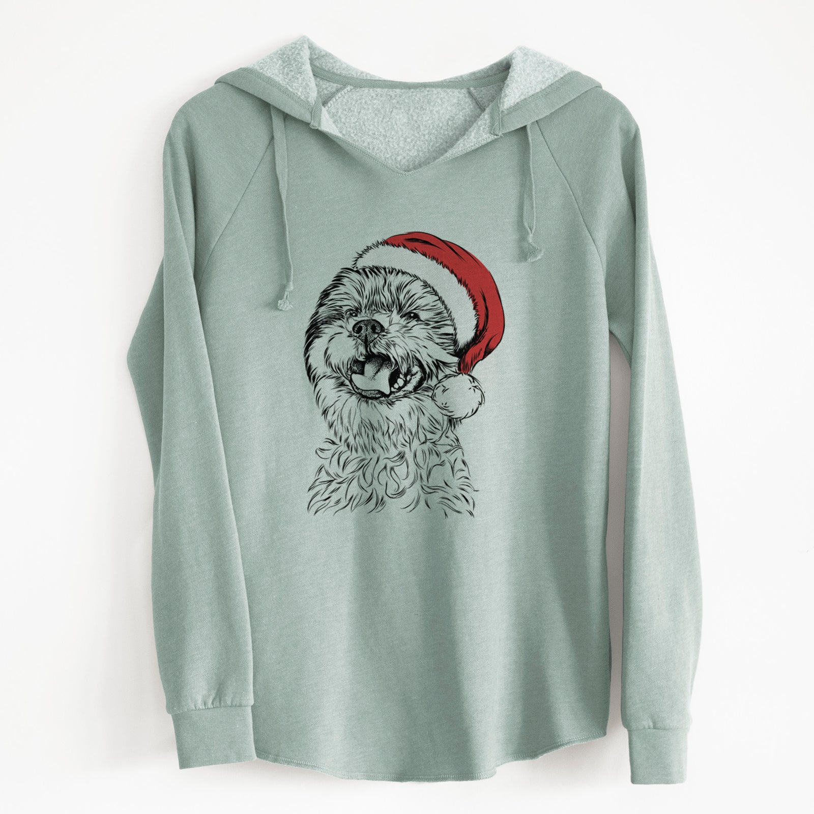 Santa Sugar the Malshi - Cali Wave Hooded Sweatshirt
