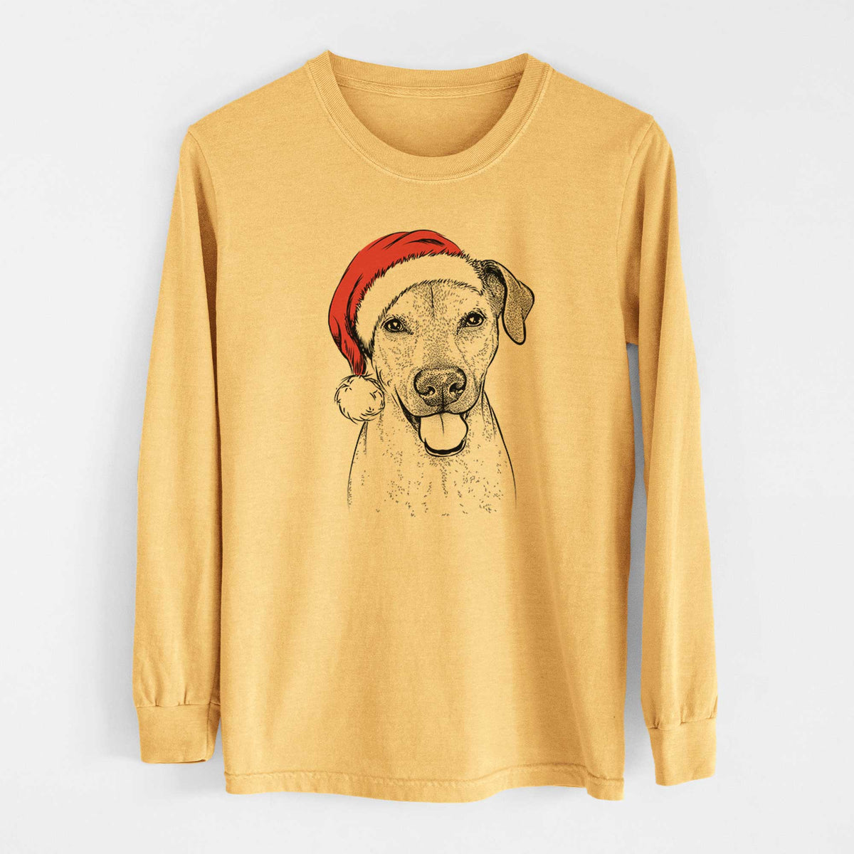 Santa Sugar the American Staffordshire Mix - Heavyweight 100% Cotton Long Sleeve
