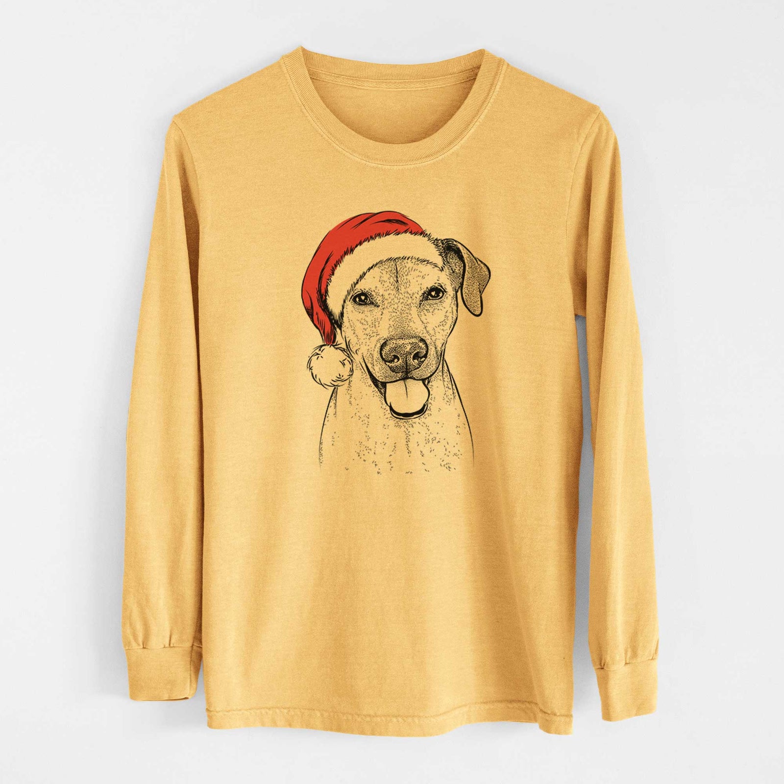 Santa Sugar the American Staffordshire Mix - Heavyweight 100% Cotton Long Sleeve