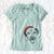 Santa Sugar the American Staffordshire Mix - Women's V-neck Shirt