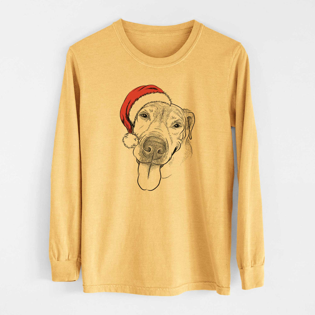 Santa Sugar the Staffordshire Terrier Mix - Heavyweight 100% Cotton Long Sleeve
