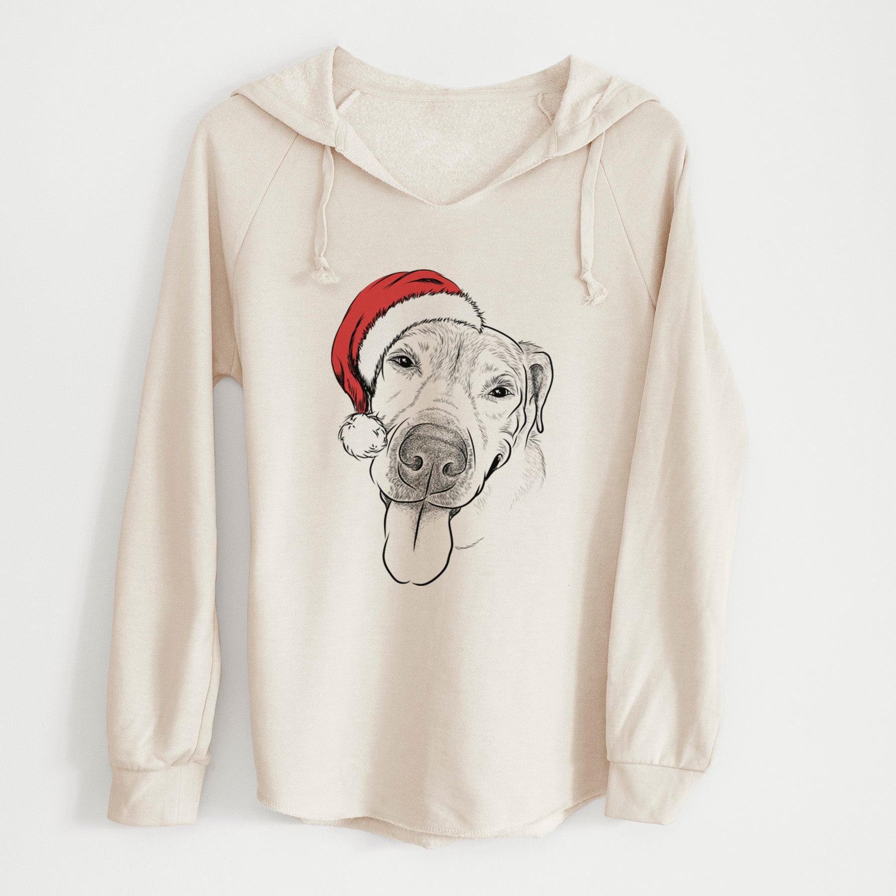 Santa Sugar the Staffordshire Terrier Mix - Cali Wave Hooded Sweatshirt