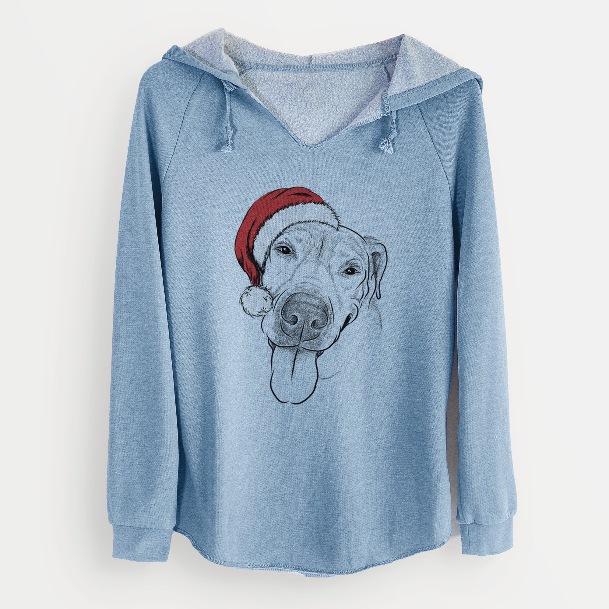 Santa Sugar the Staffordshire Terrier Mix - Cali Wave Hooded Sweatshirt