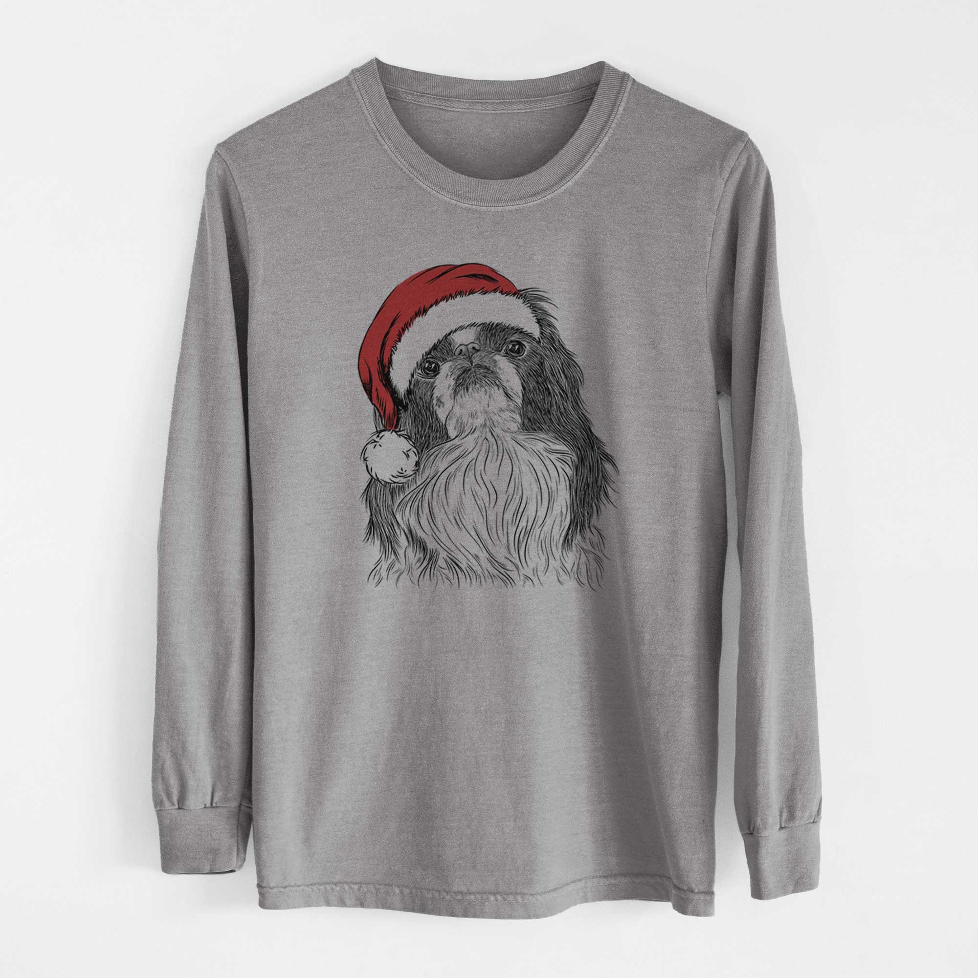 Santa Suki the Japanese Chin - Heavyweight 100% Cotton Long Sleeve