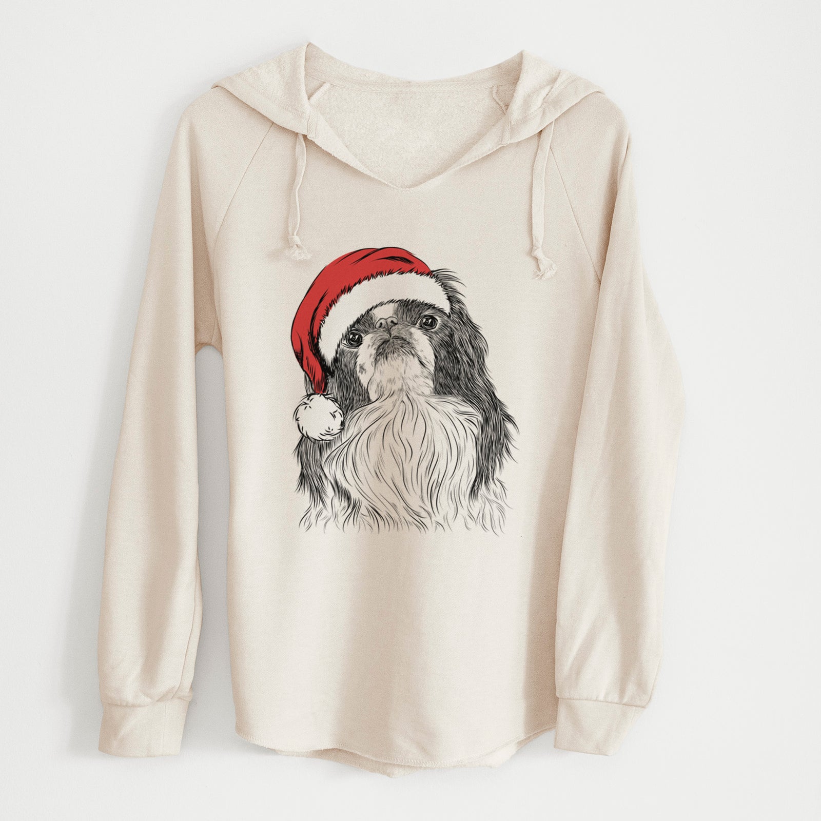 Santa Suki the Japanese Chin - Cali Wave Hooded Sweatshirt