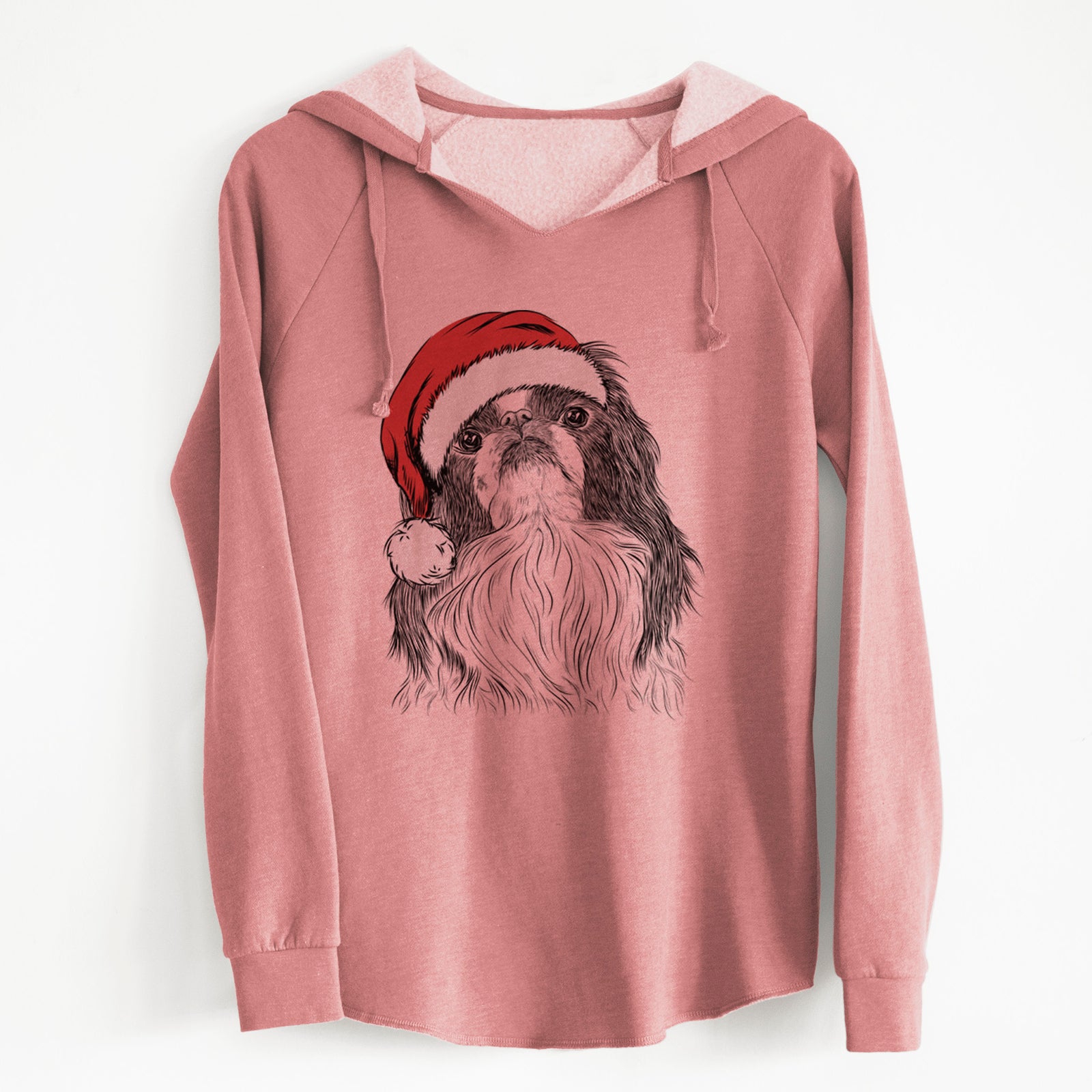 Santa Suki the Japanese Chin - Cali Wave Hooded Sweatshirt