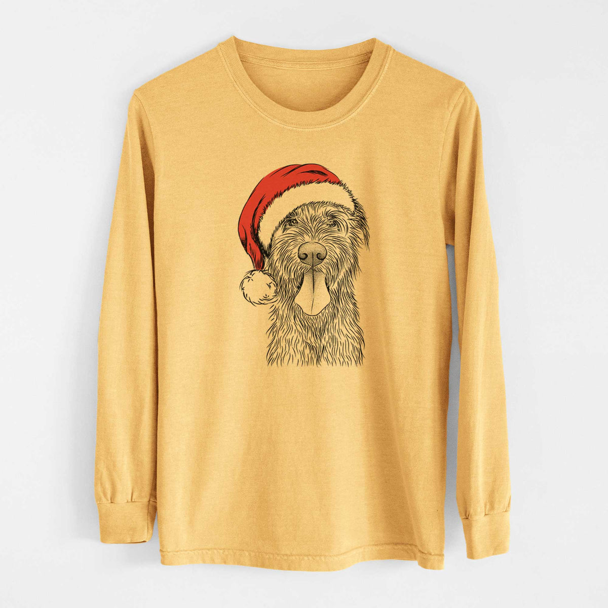 Santa Sullivan the Irish Wolfhound - Heavyweight 100% Cotton Long Sleeve