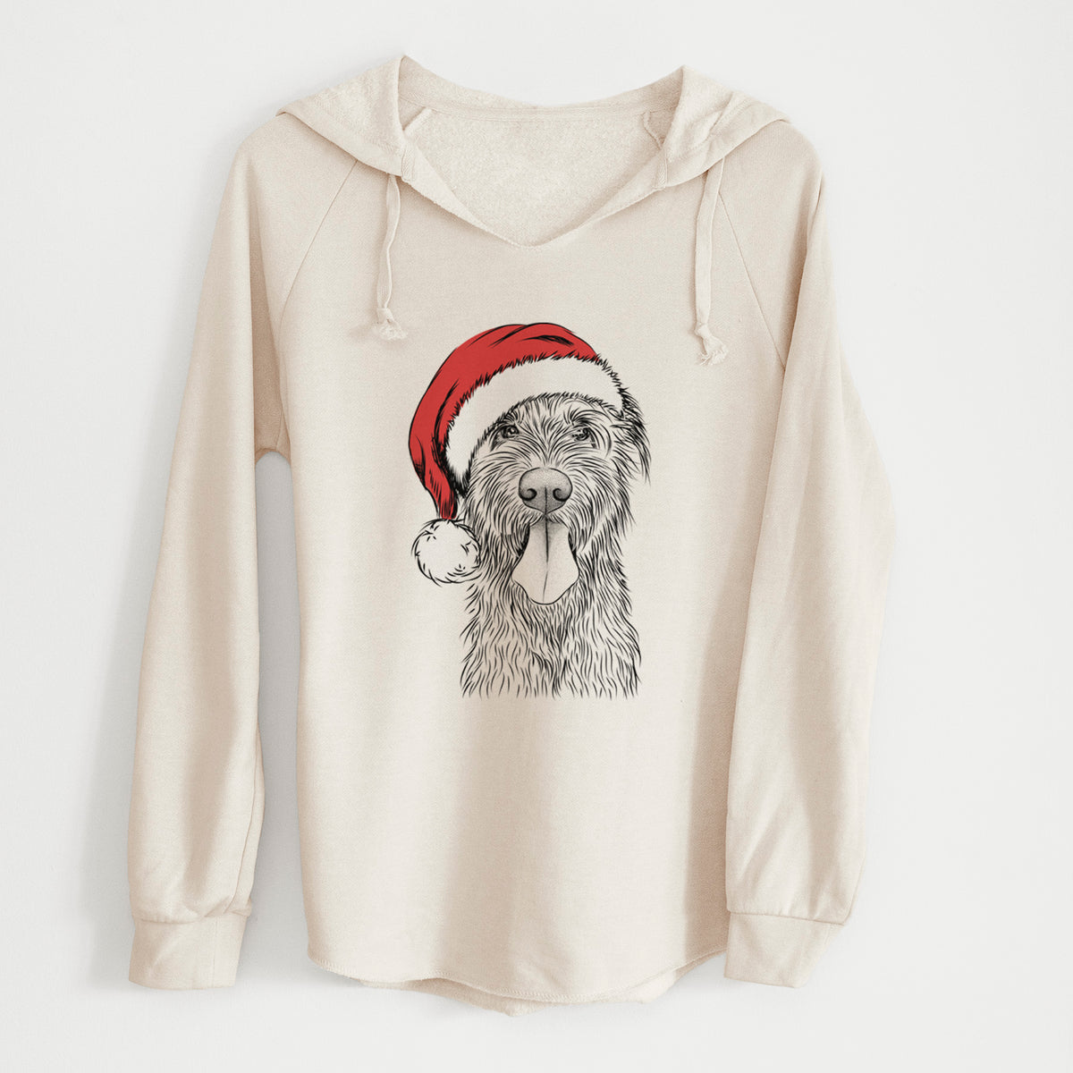 Santa Sullivan the Irish Wolfhound - Cali Wave Hooded Sweatshirt