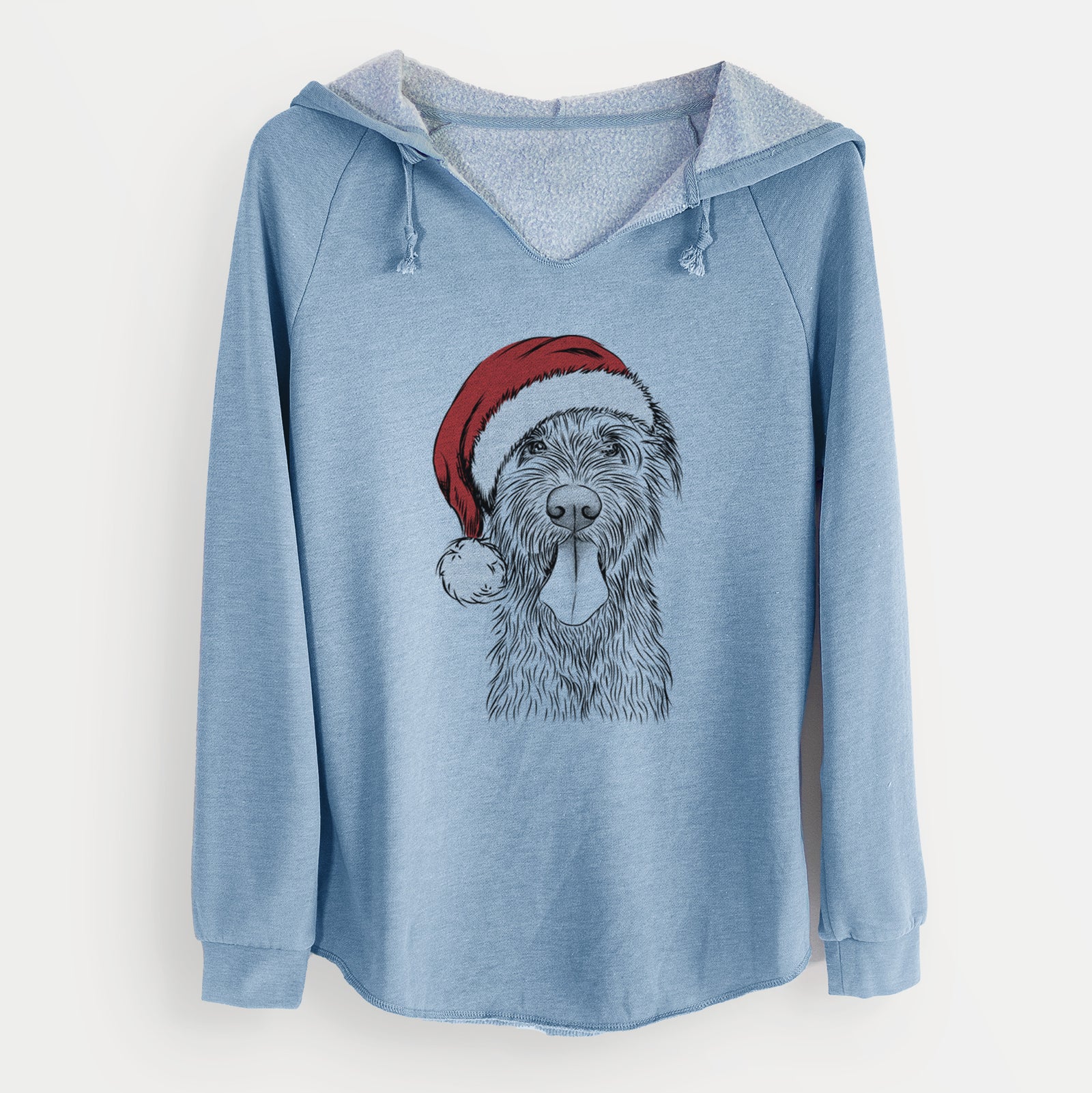 Santa Sullivan the Irish Wolfhound - Cali Wave Hooded Sweatshirt