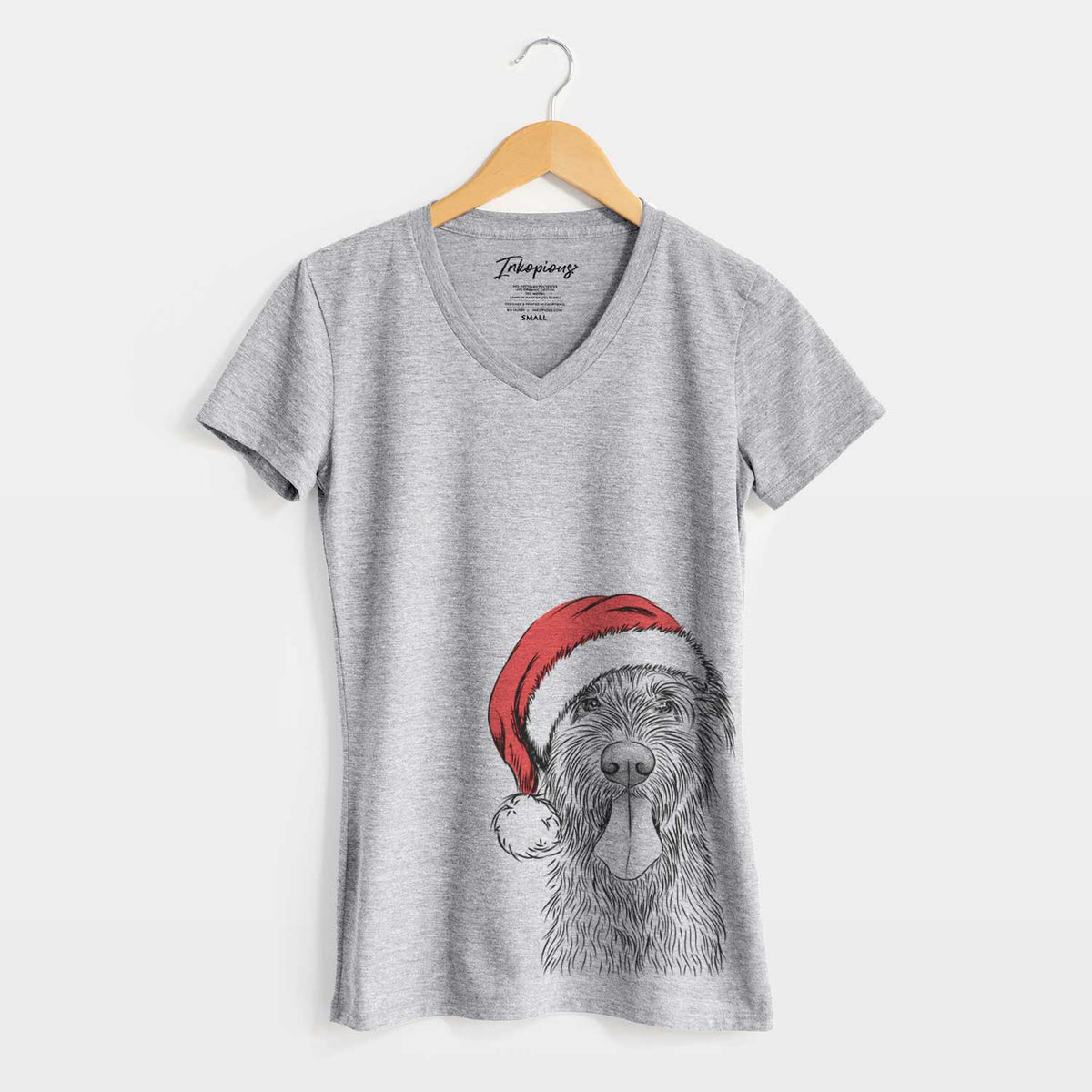 Santa Sullivan the Irish Wolfhound - Women's V-neck Shirt