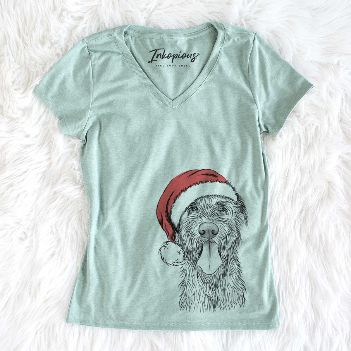 Santa Sullivan the Irish Wolfhound - Women's V-neck Shirt