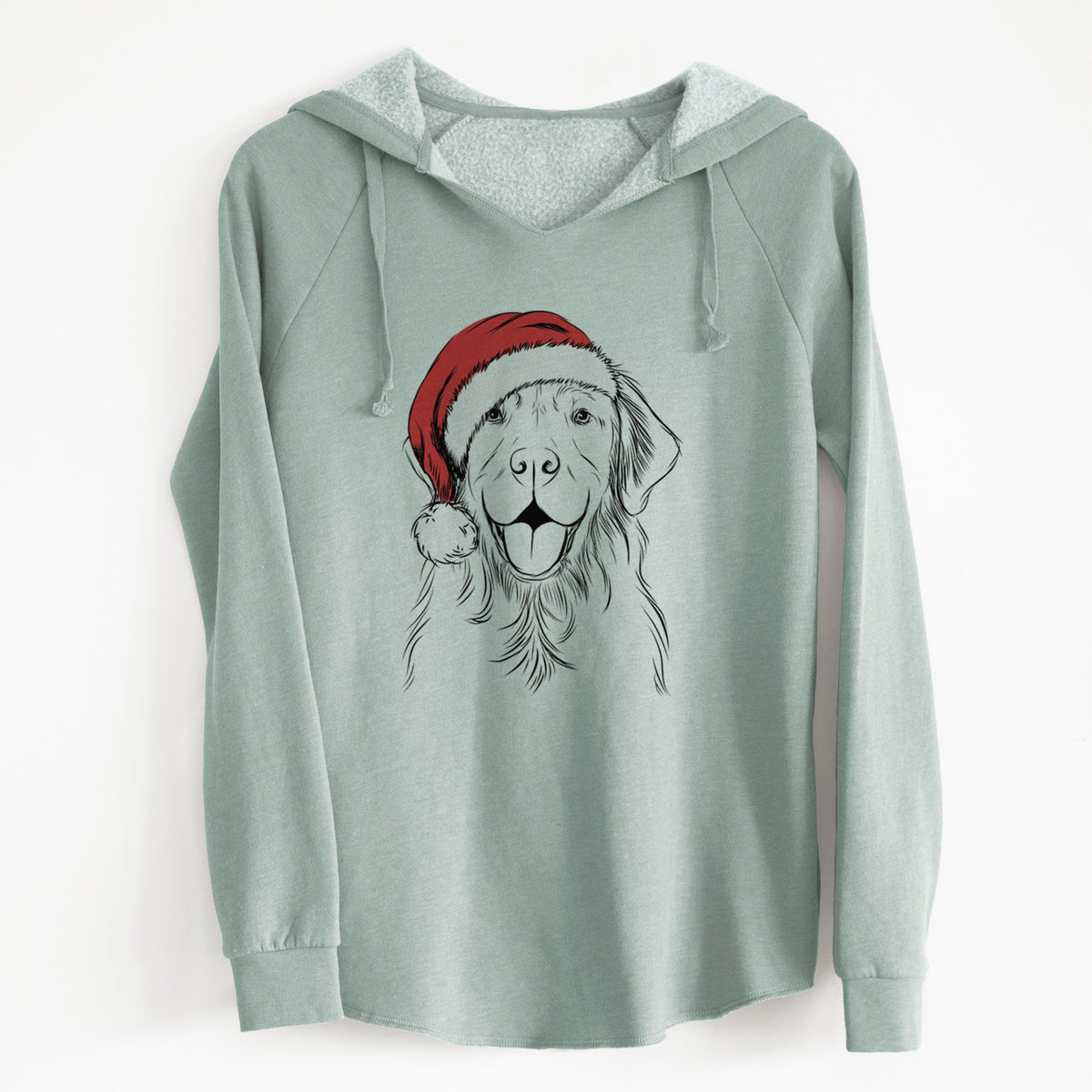 Santa Sunny the Golden Retriever - Cali Wave Hooded Sweatshirt