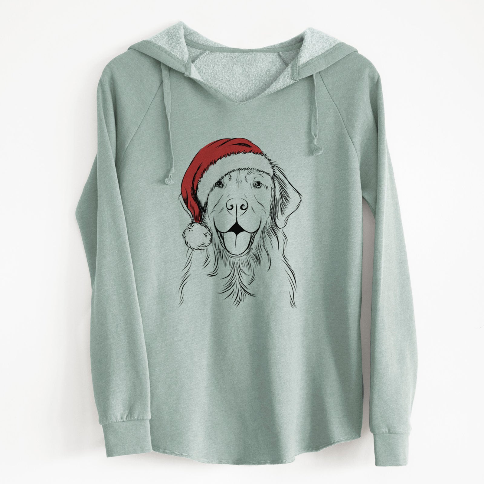 Santa Sunny the Golden Retriever - Cali Wave Hooded Sweatshirt
