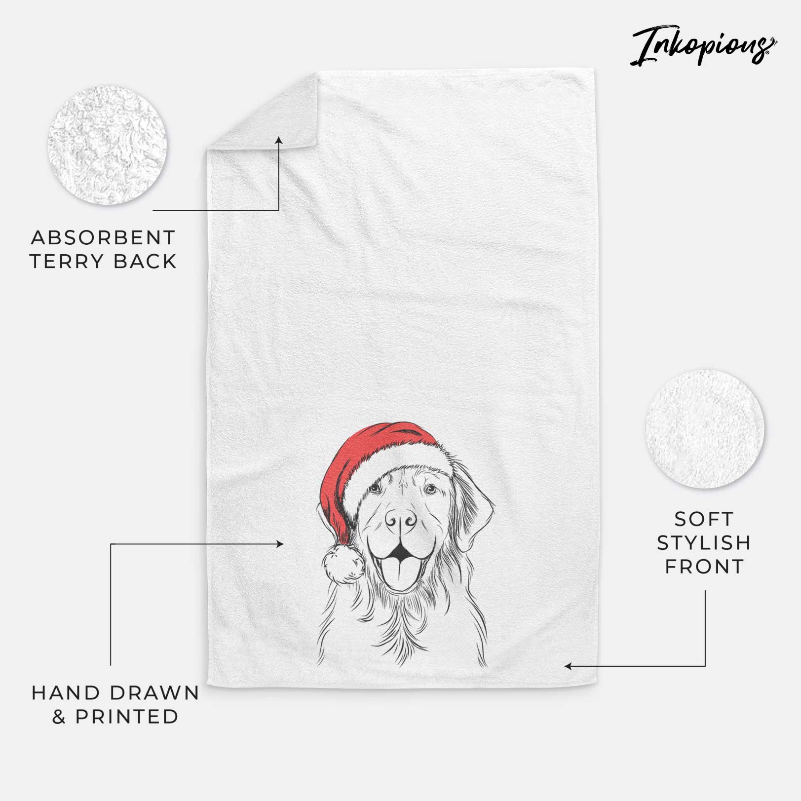 Sunny the Golden Retriever Decorative Hand Towel