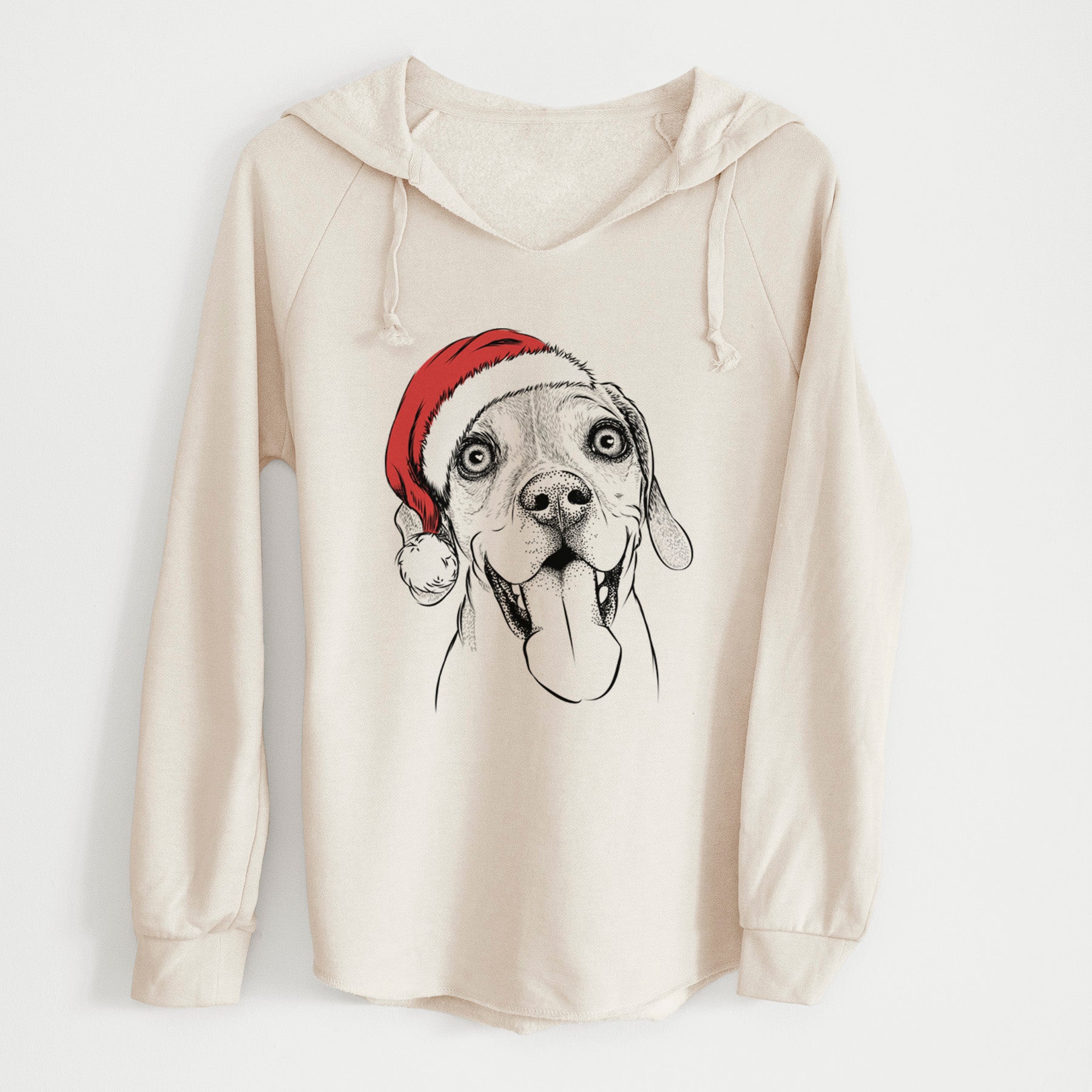 Santa Sunny the Beagle - Cali Wave Hooded Sweatshirt