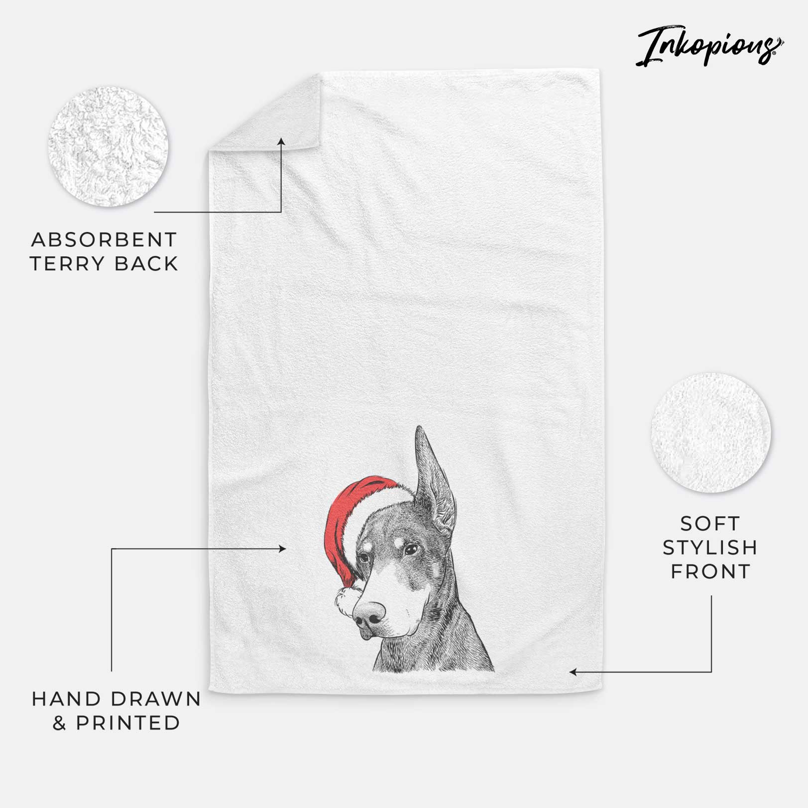 Sunny the Doberman Pinscher Decorative Hand Towel