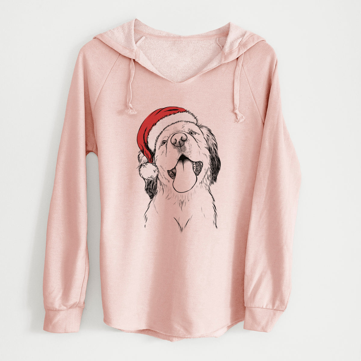 Santa Sven the Double Merle Spaniel Aussie Mix - Cali Wave Hooded Sweatshirt