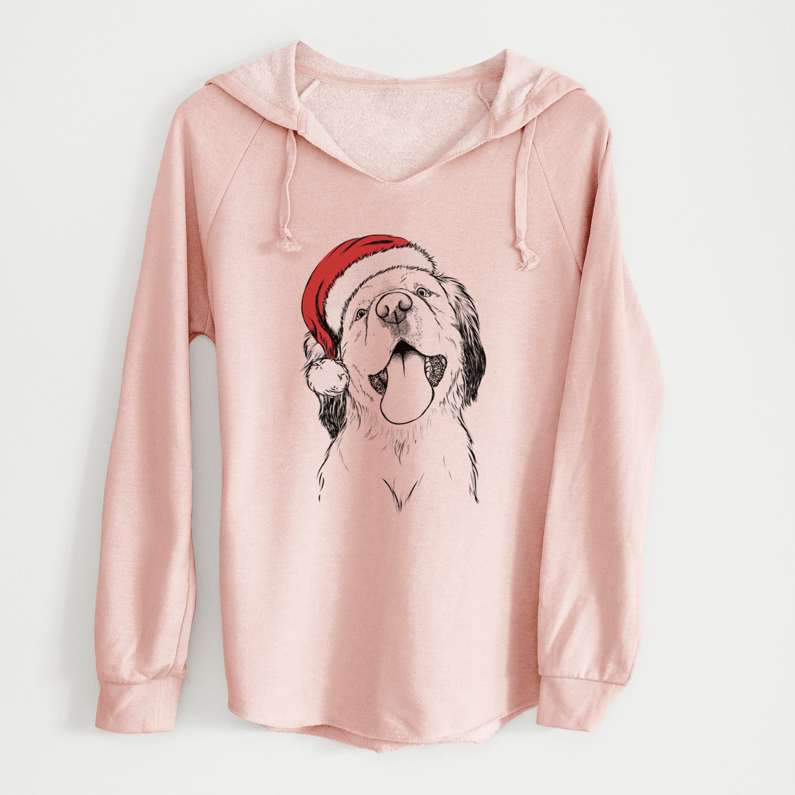 Santa Sven the Double Merle Spaniel Aussie Mix - Cali Wave Hooded Sweatshirt