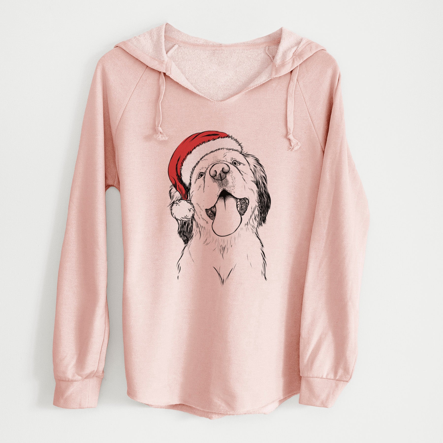 Santa Sven the Double Merle Spaniel Aussie Mix - Cali Wave Hooded Sweatshirt