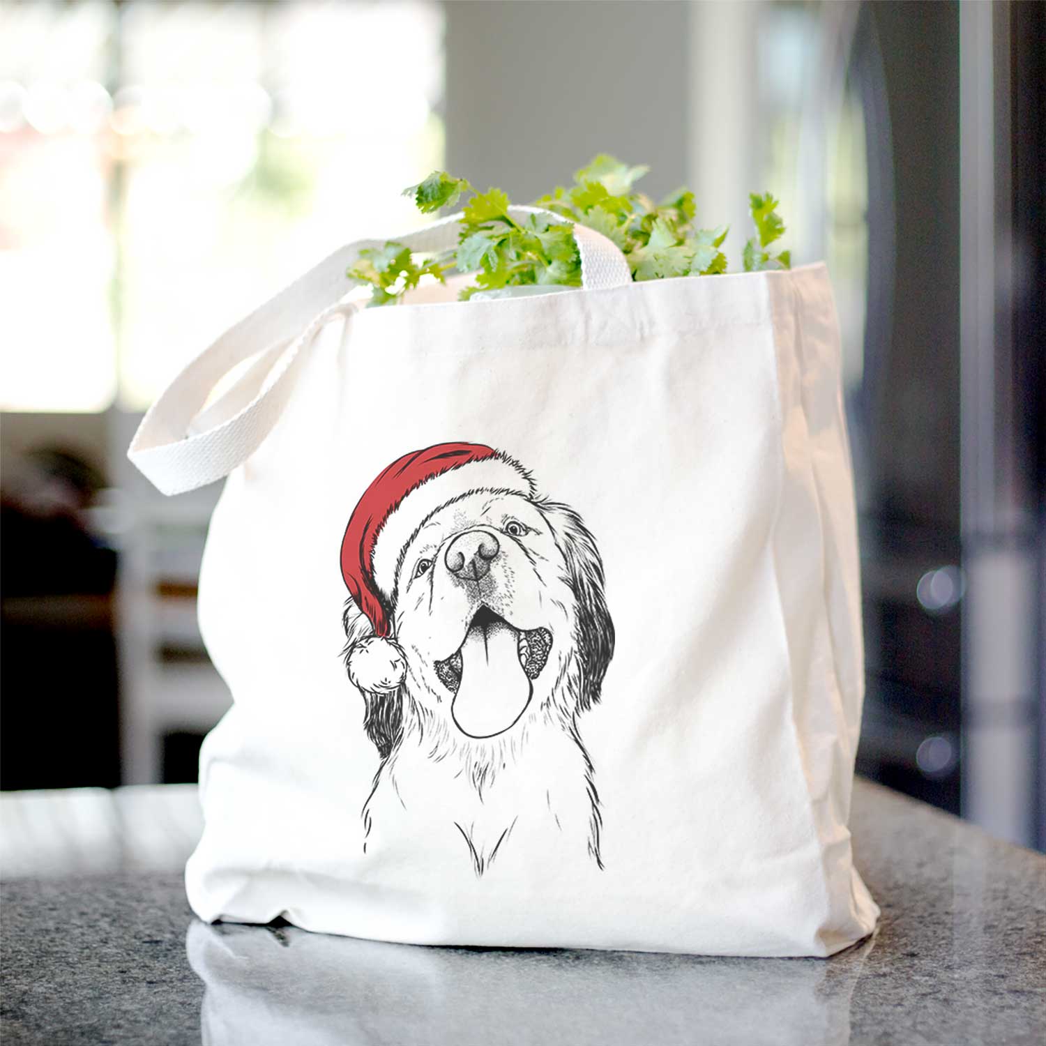 Sven the Double Merle Spaniel Aussie Mix - Tote Bag