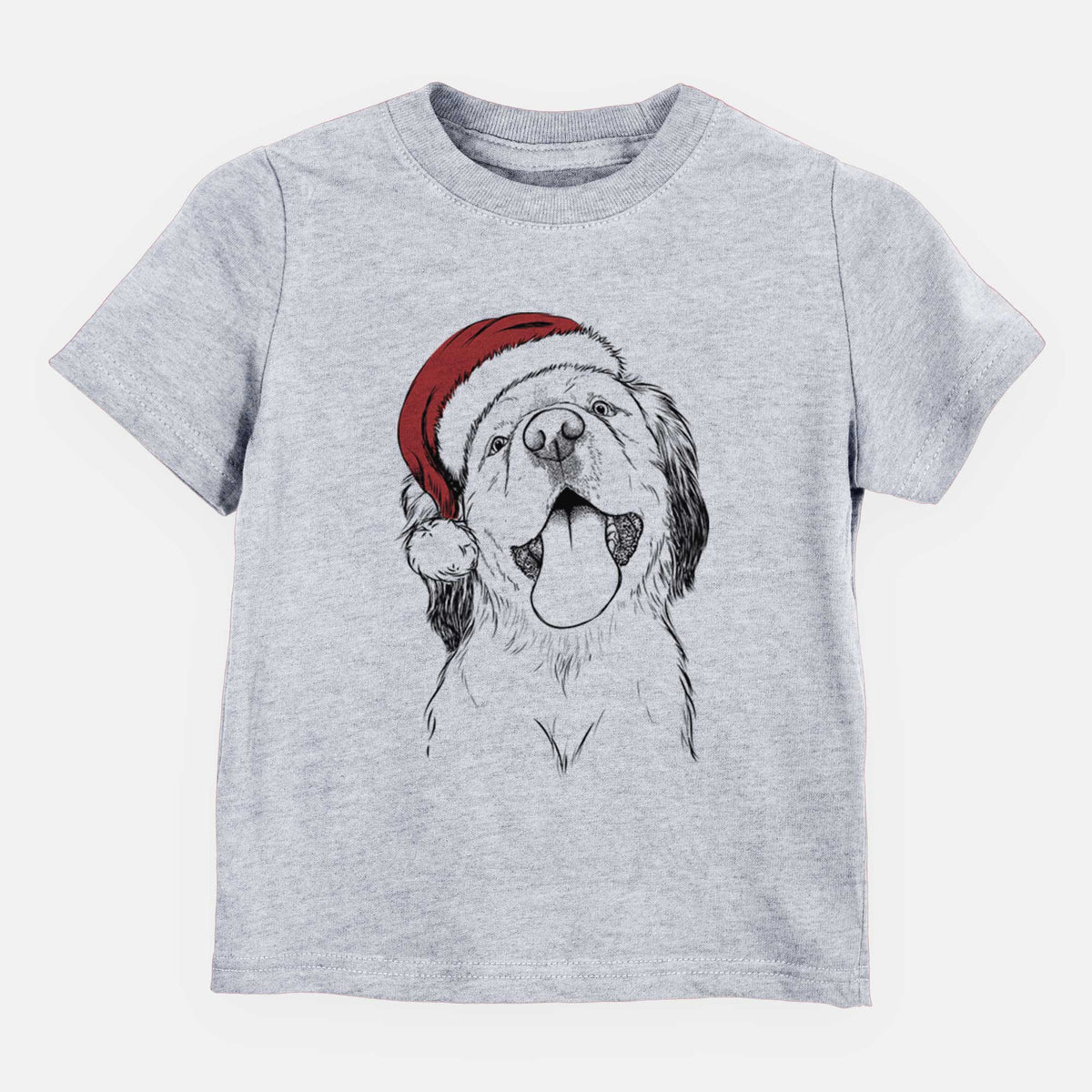 Santa Sven the Double Merle Spaniel Aussie Mix - Kids/Youth/Toddler Shirt