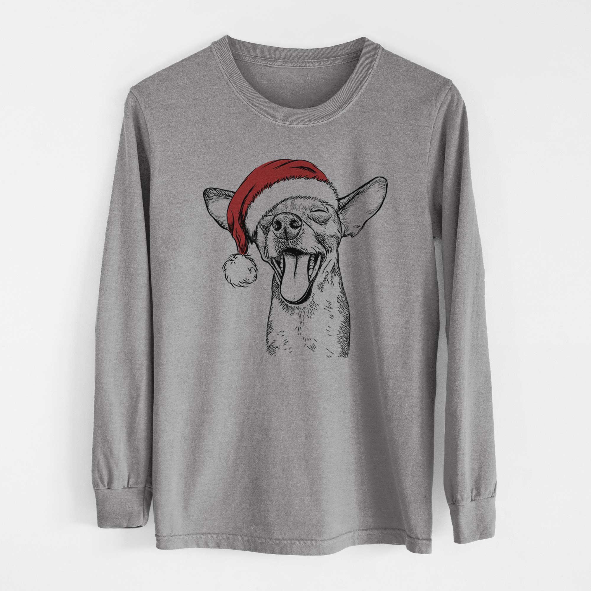 Santa SweetBailey the Chihuahua Mix - Heavyweight 100% Cotton Long Sleeve