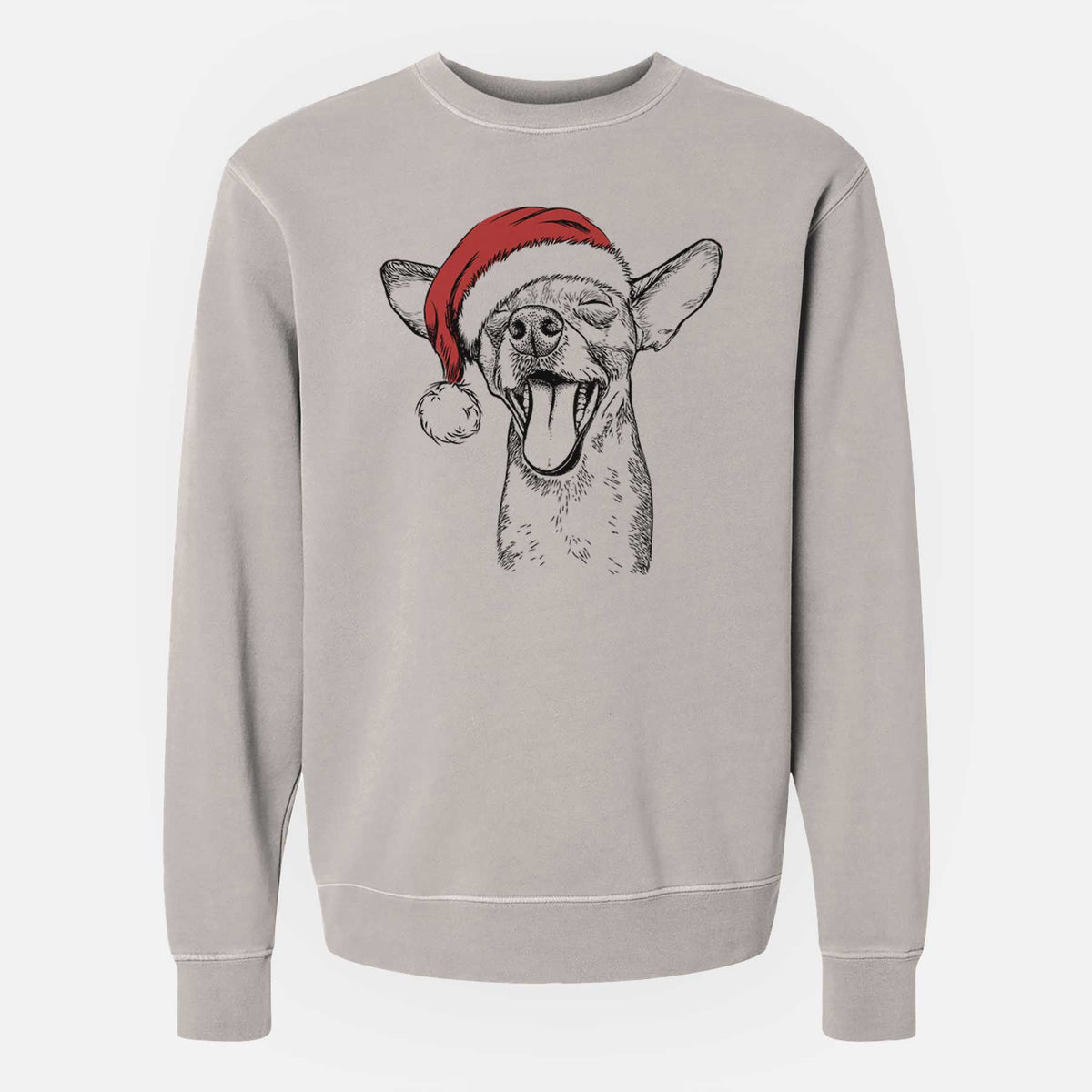 Santa SweetBailey the Chihuahua Mix - Unisex Pigment Dyed Crew Sweatshirt
