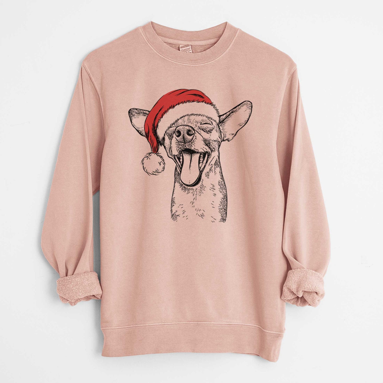 Santa SweetBailey the Chihuahua Mix - Unisex Pigment Dyed Crew Sweatshirt