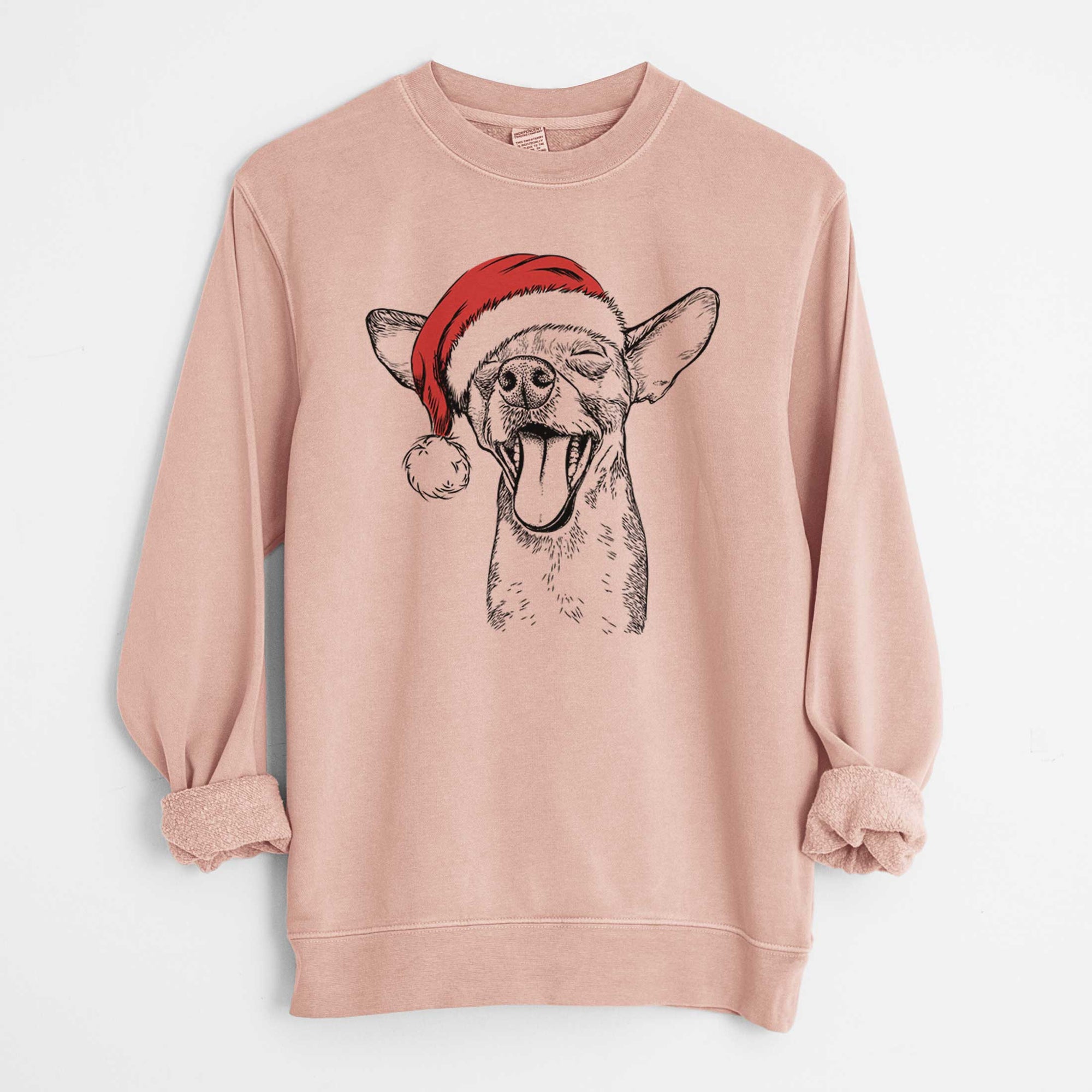 Santa SweetBailey the Chihuahua Mix - Unisex Pigment Dyed Crew Sweatshirt