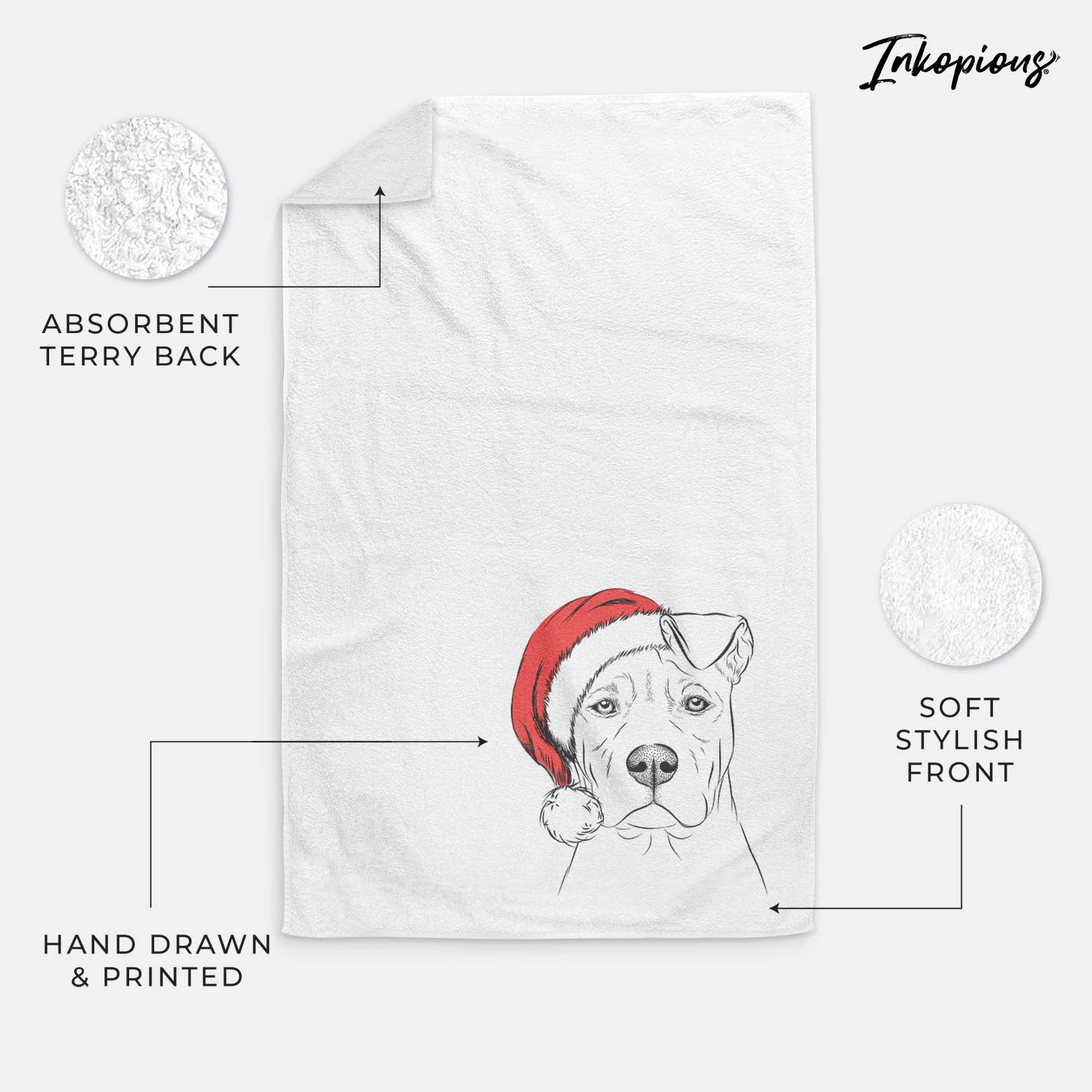 Sweet Finn the Mixed Breed Decorative Hand Towel