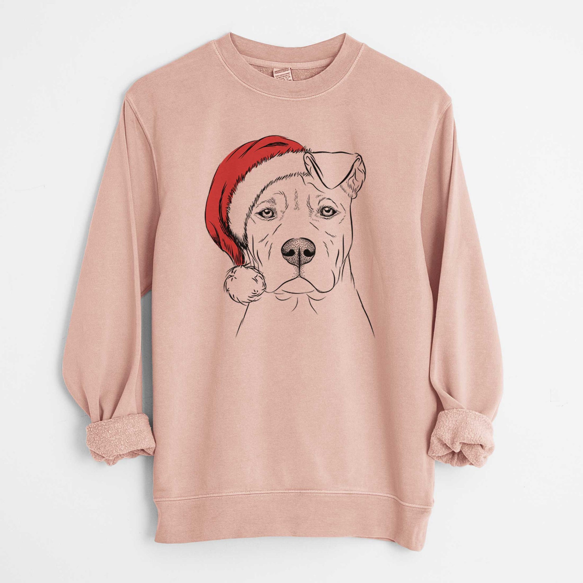 Santa Sweet Finn the Mixed Breed - Unisex Pigment Dyed Crew Sweatshirt