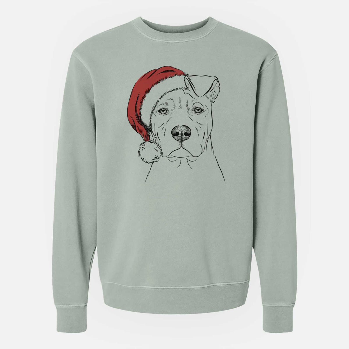 Santa Sweet Finn the Mixed Breed - Unisex Pigment Dyed Crew Sweatshirt