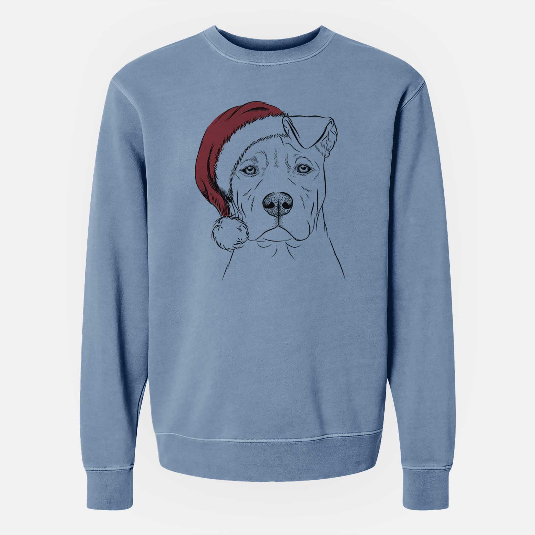 Santa Sweet Finn the Mixed Breed - Unisex Pigment Dyed Crew Sweatshirt