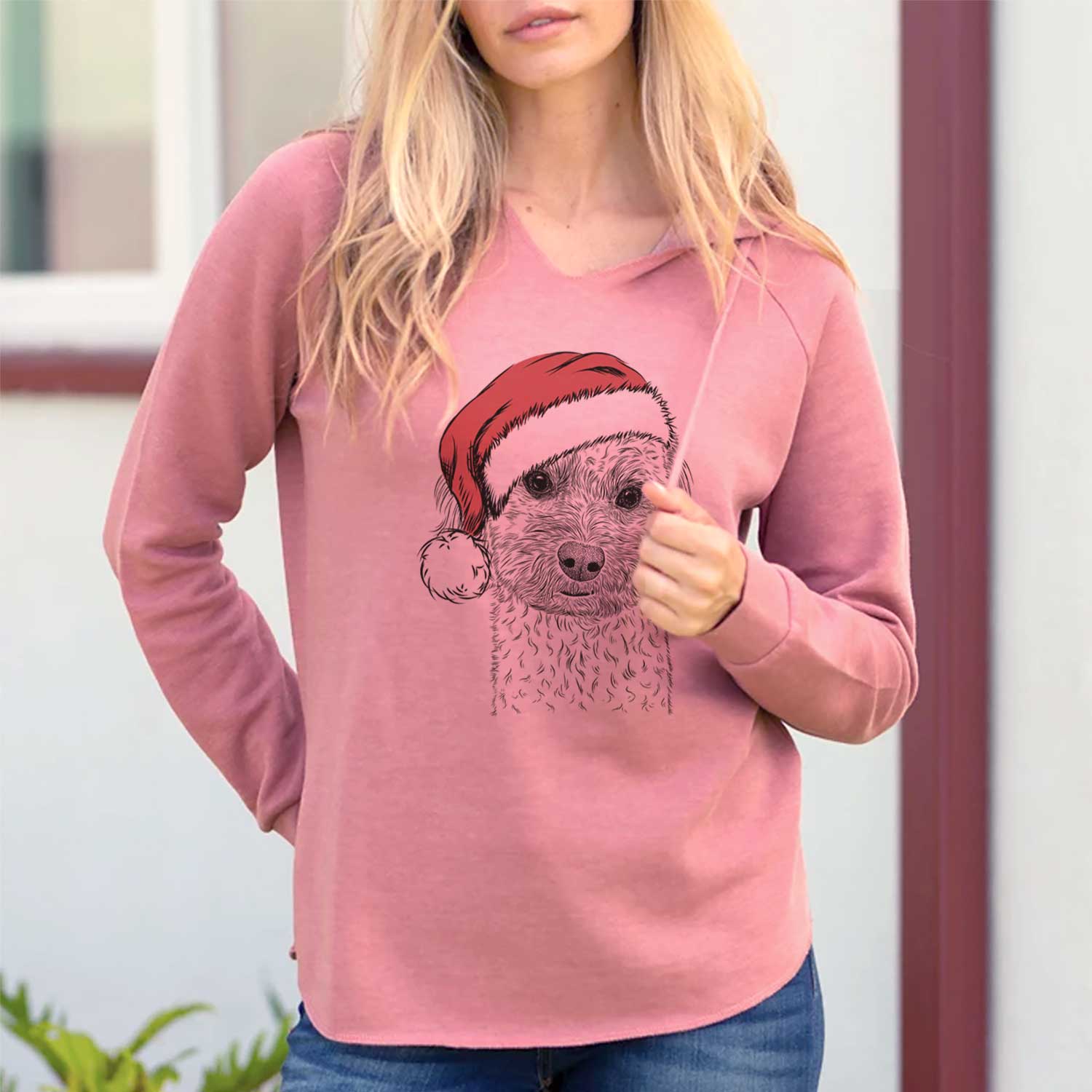 Santa Sweet George the Mixed Breed - Cali Wave Hooded Sweatshirt