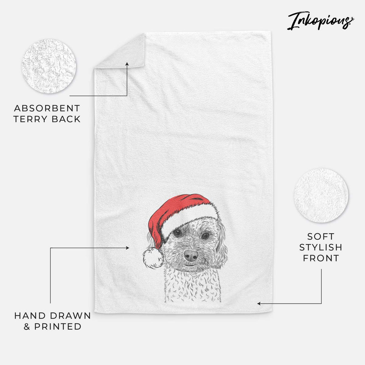 Sweet George the Mixed Breed Decorative Hand Towel