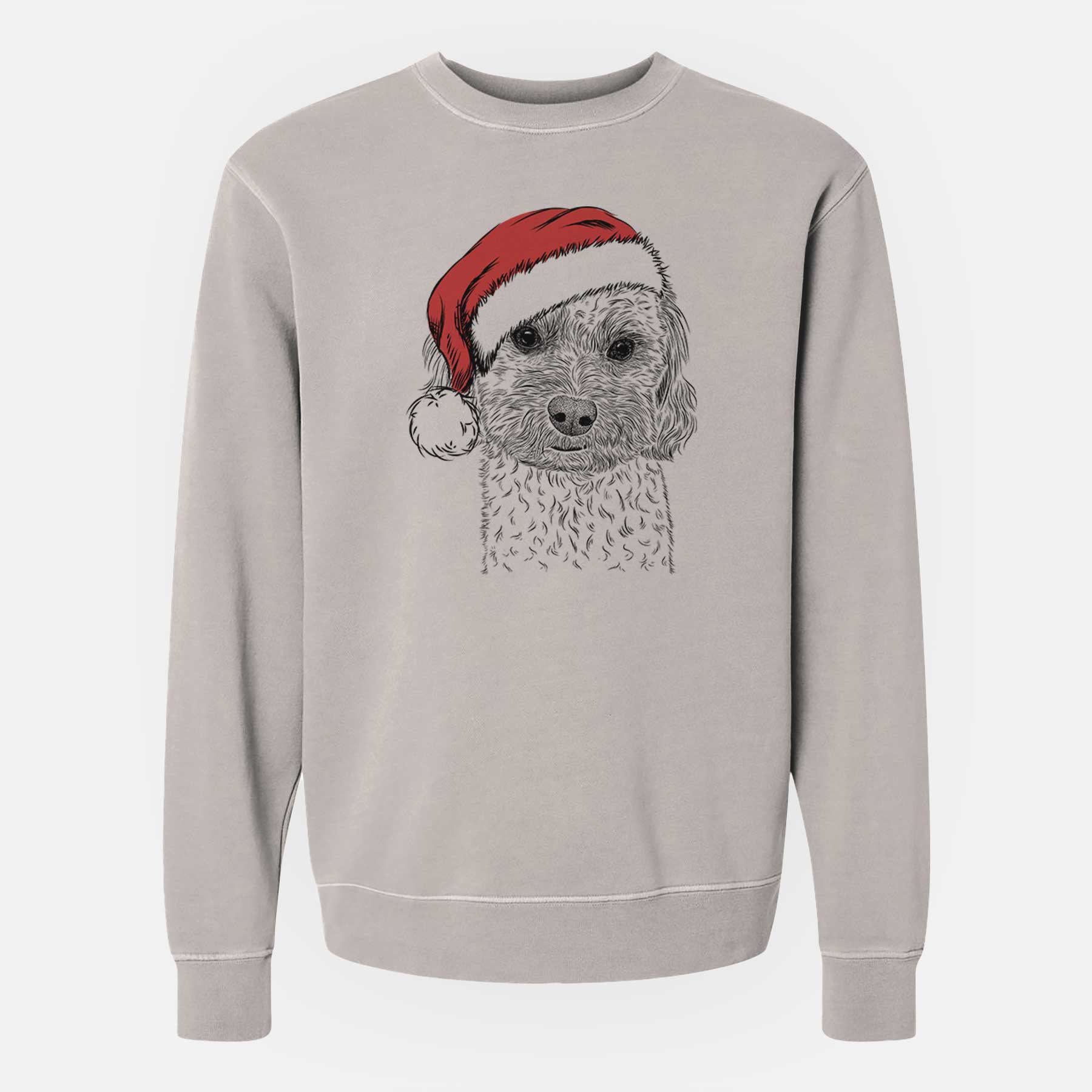 Santa Sweet George the Mixed Breed - Unisex Pigment Dyed Crew Sweatshirt