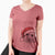 Santa Sweet George the Mixed Breed - Women's V-neck Shirt