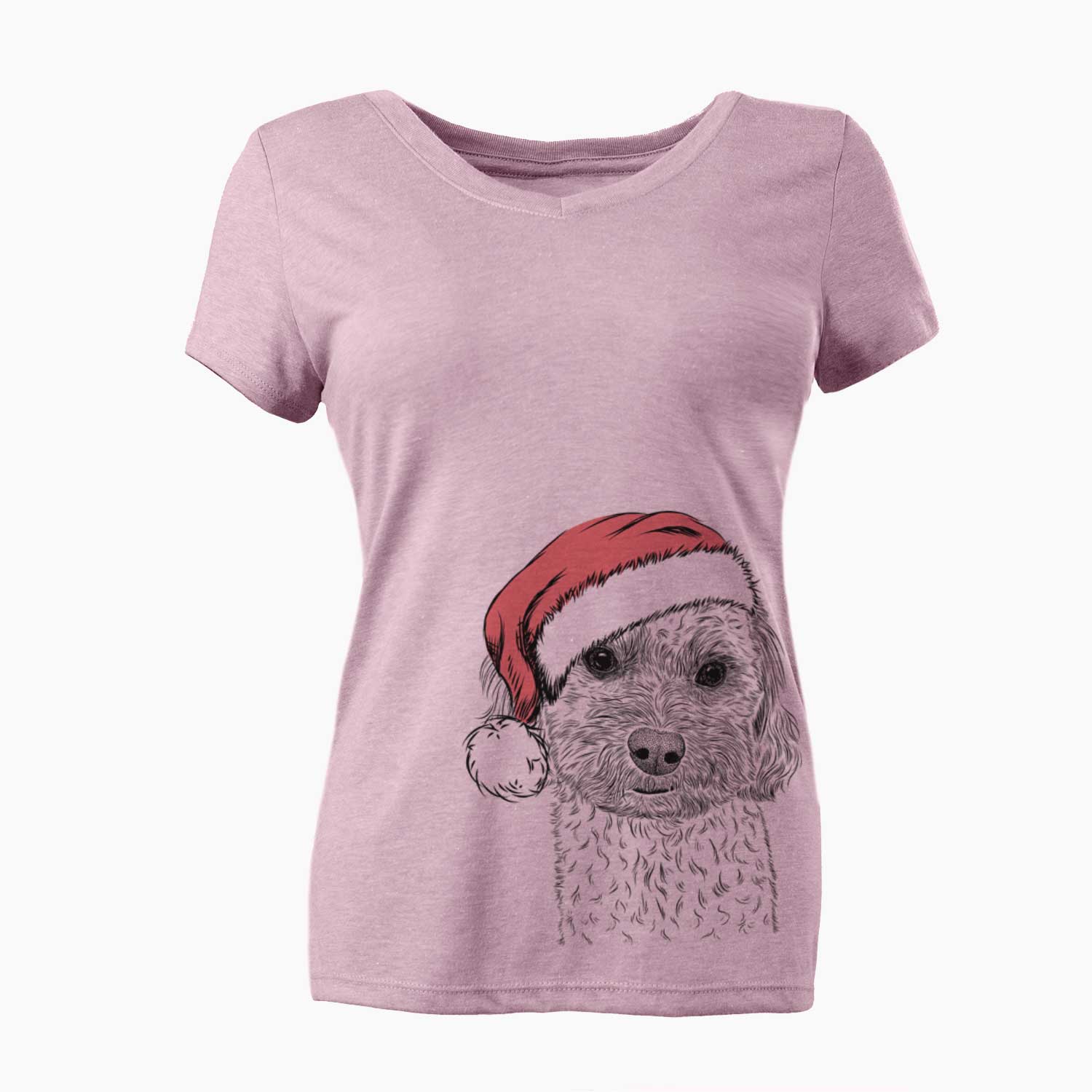 Santa Sweet George the Mixed Breed - Women's V-neck Shirt