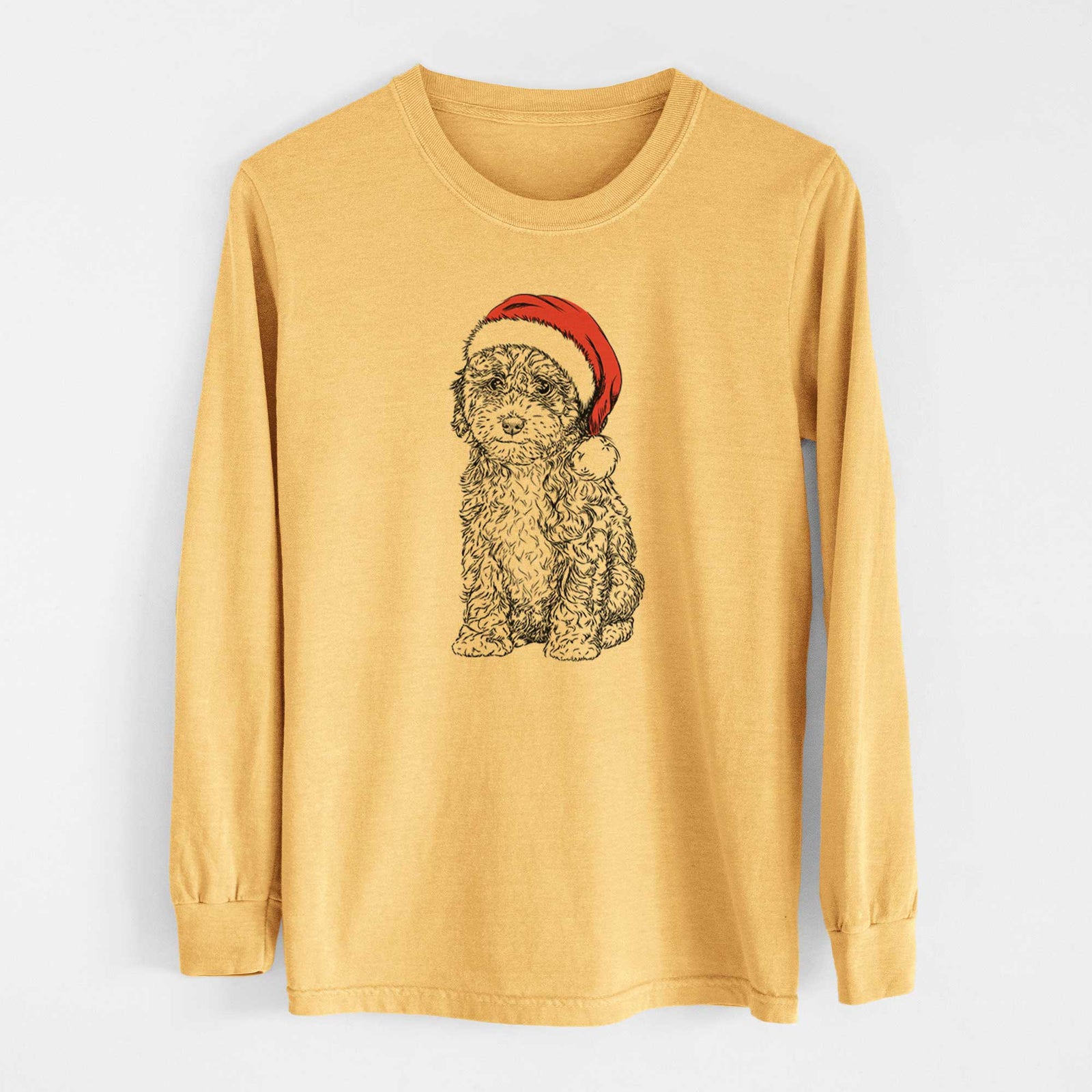 Santa Sweet Tea the Mini Doodle - Heavyweight 100% Cotton Long Sleeve