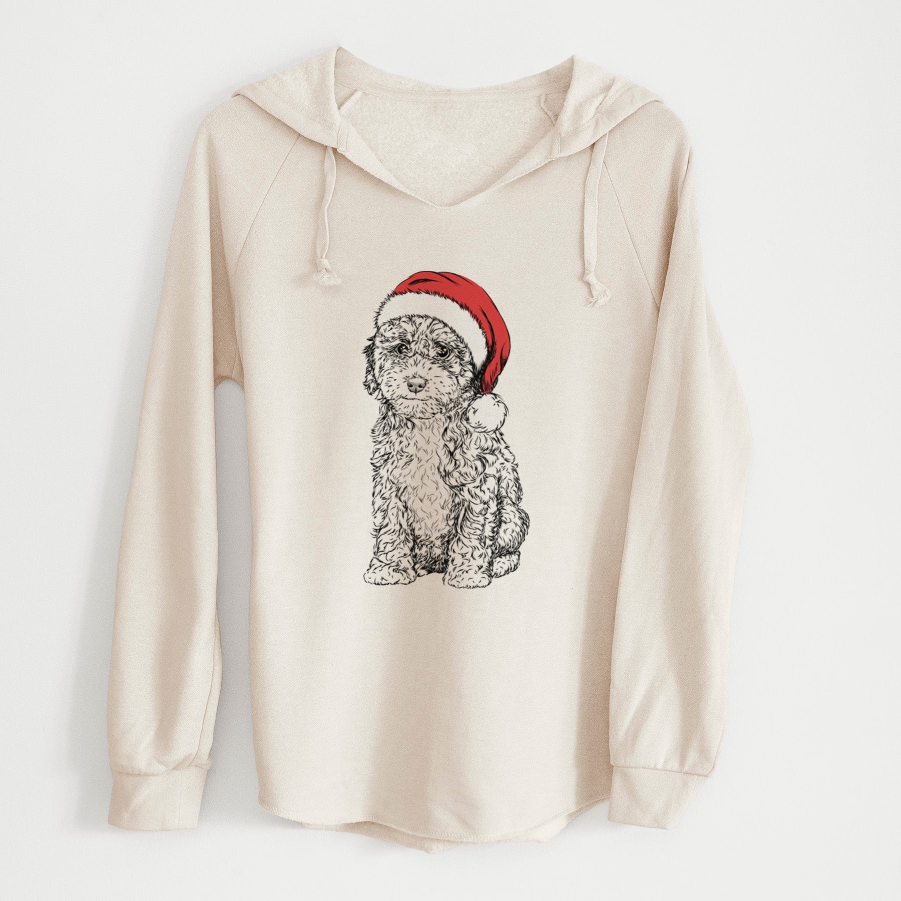 Santa Sweet Tea the Mini Doodle - Cali Wave Hooded Sweatshirt