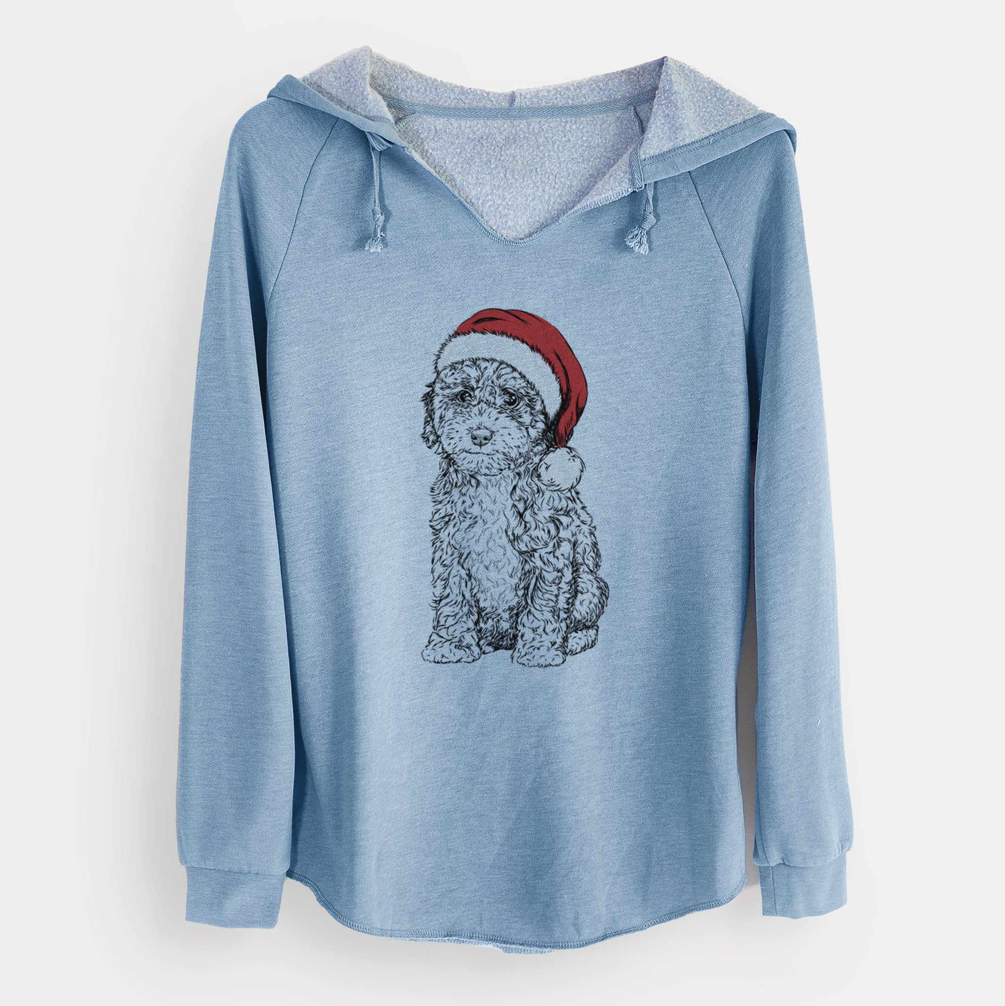 Santa Sweet Tea the Mini Doodle - Cali Wave Hooded Sweatshirt