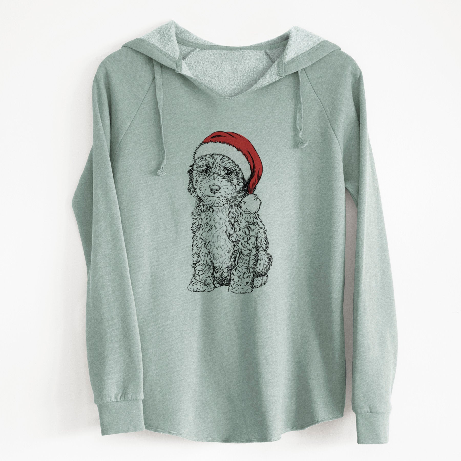 Santa Sweet Tea the Mini Doodle - Cali Wave Hooded Sweatshirt