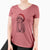 Santa Sweet Tea the Mini Doodle - Women's V-neck Shirt