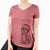 Santa Sweet Tea the Mini Doodle - Women's V-neck Shirt