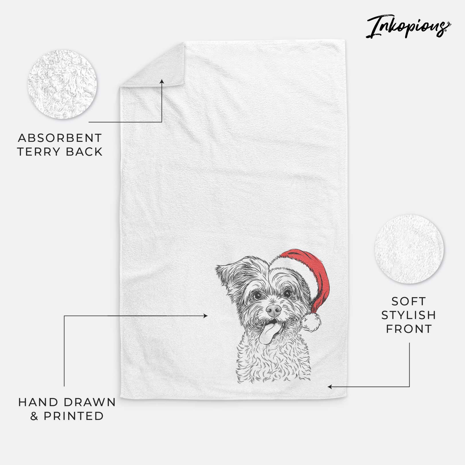 Sweetie the Terrier Mix Decorative Hand Towel