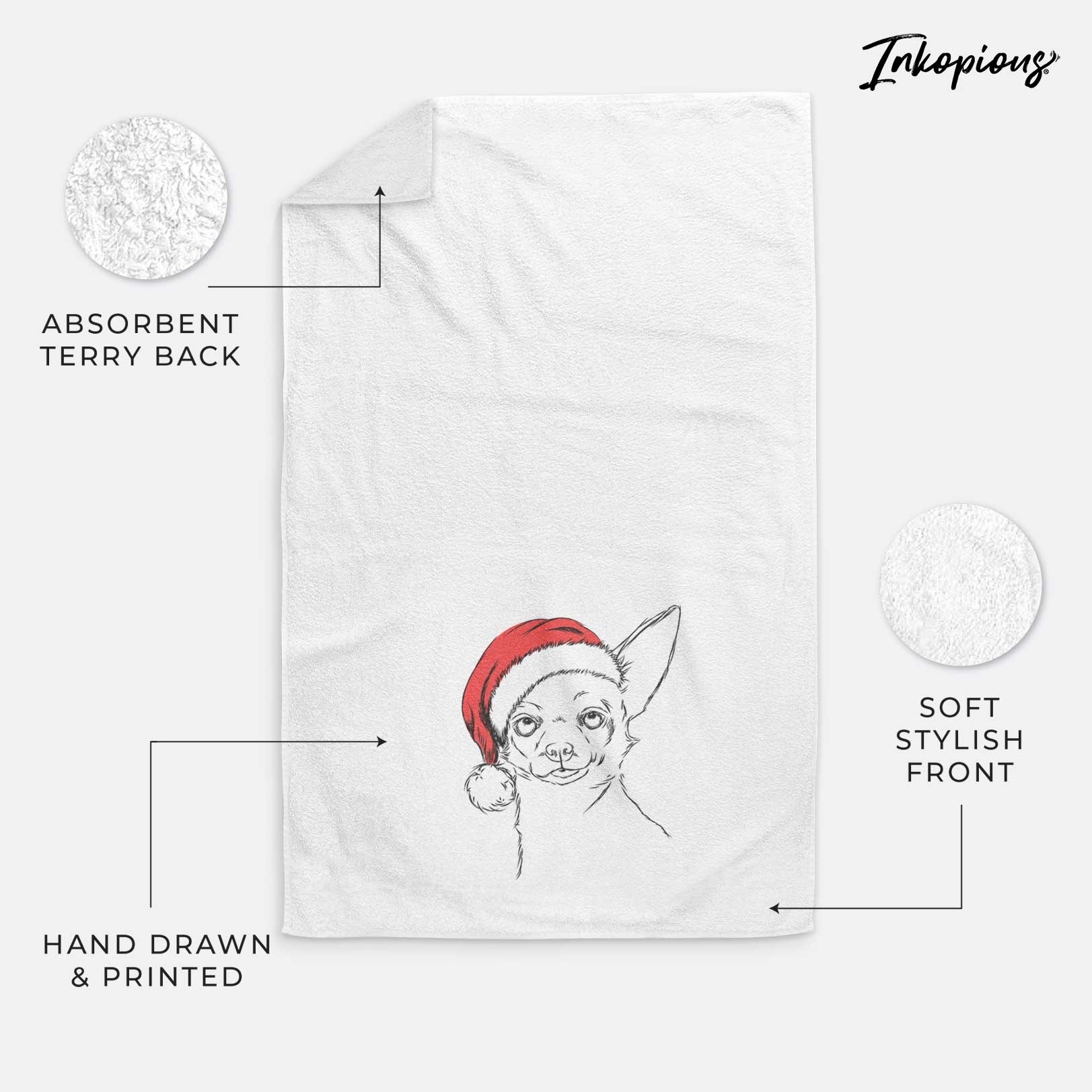 Tabitha the Chihuahua Decorative Hand Towel