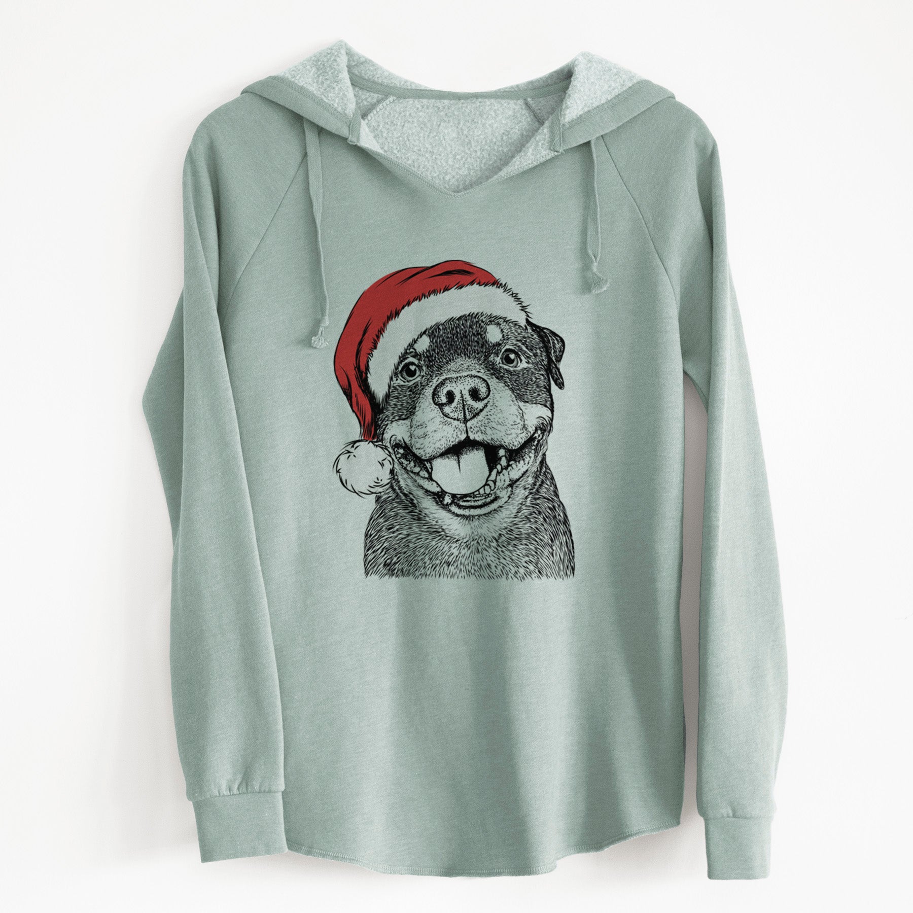 Santa Talos the Rottweiler - Cali Wave Hooded Sweatshirt