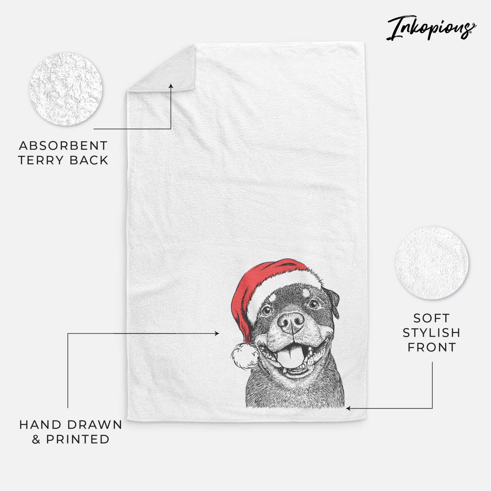 Talos the Rottweiler Decorative Hand Towel