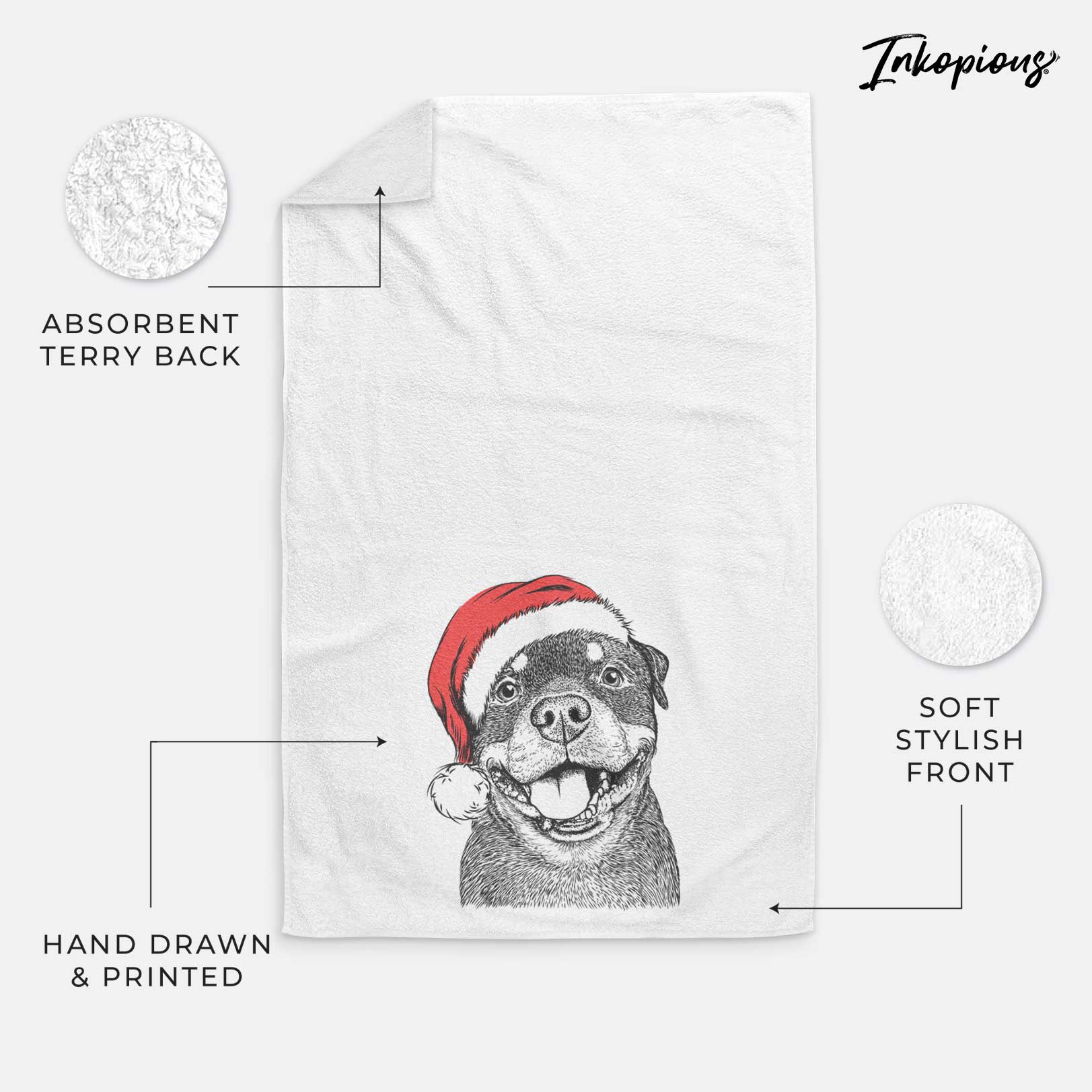 Talos the Rottweiler Decorative Hand Towel