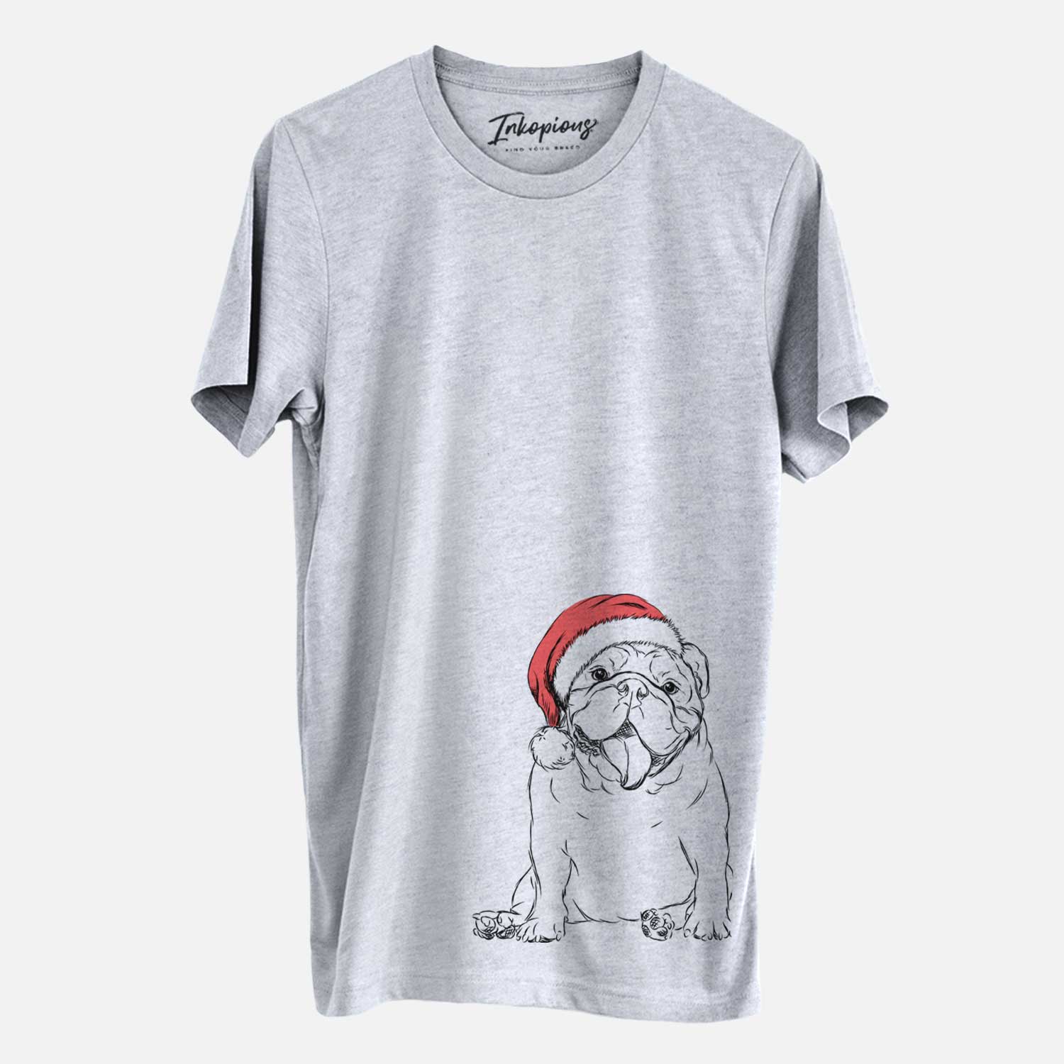 Santa Tank the English Bulldog - Unisex Crewneck